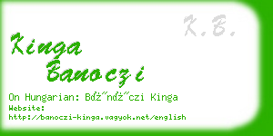 kinga banoczi business card